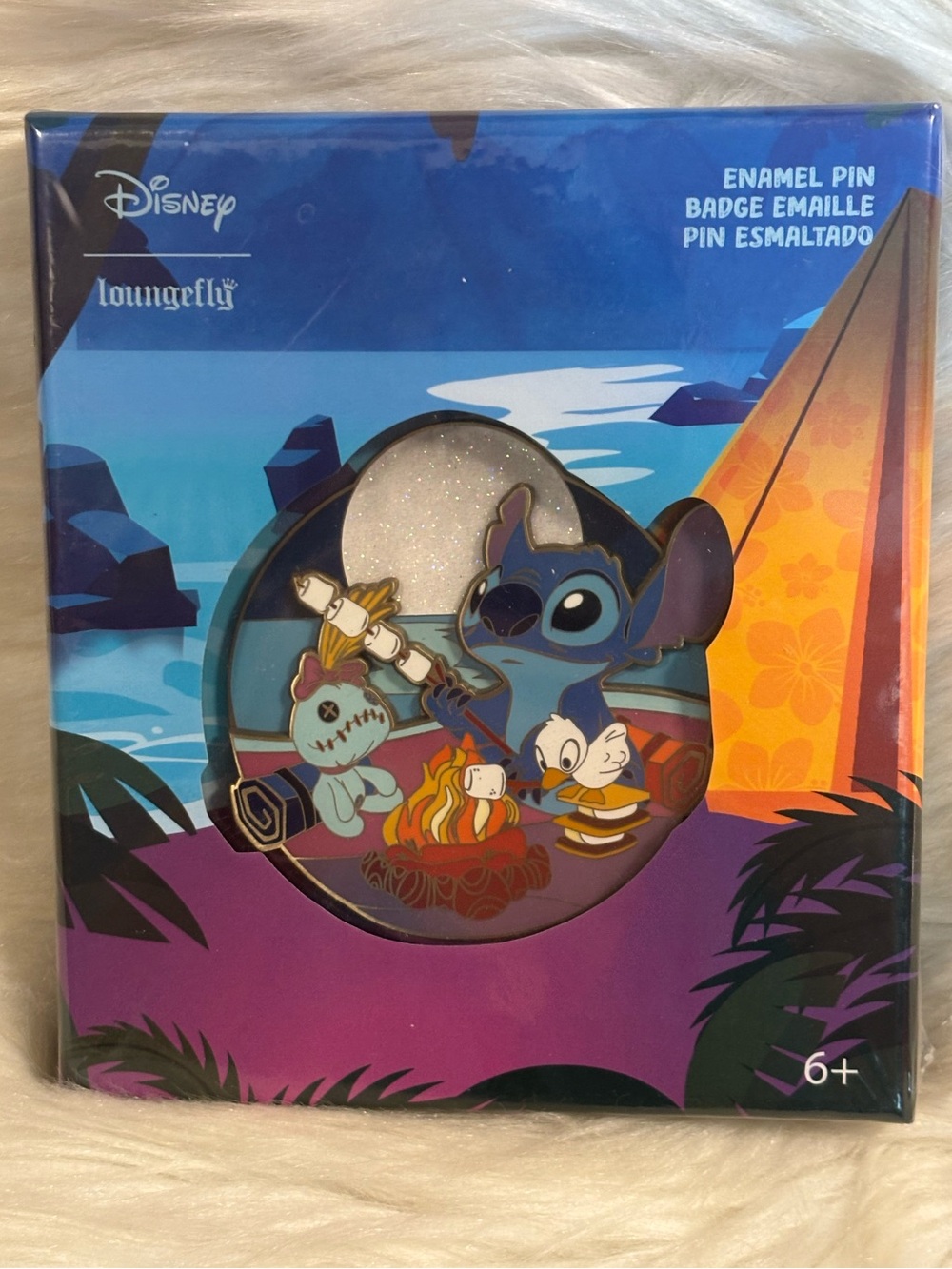 Loungefly Disney Lilo & Stitch Camping Cuties 3" Collector Box Pin